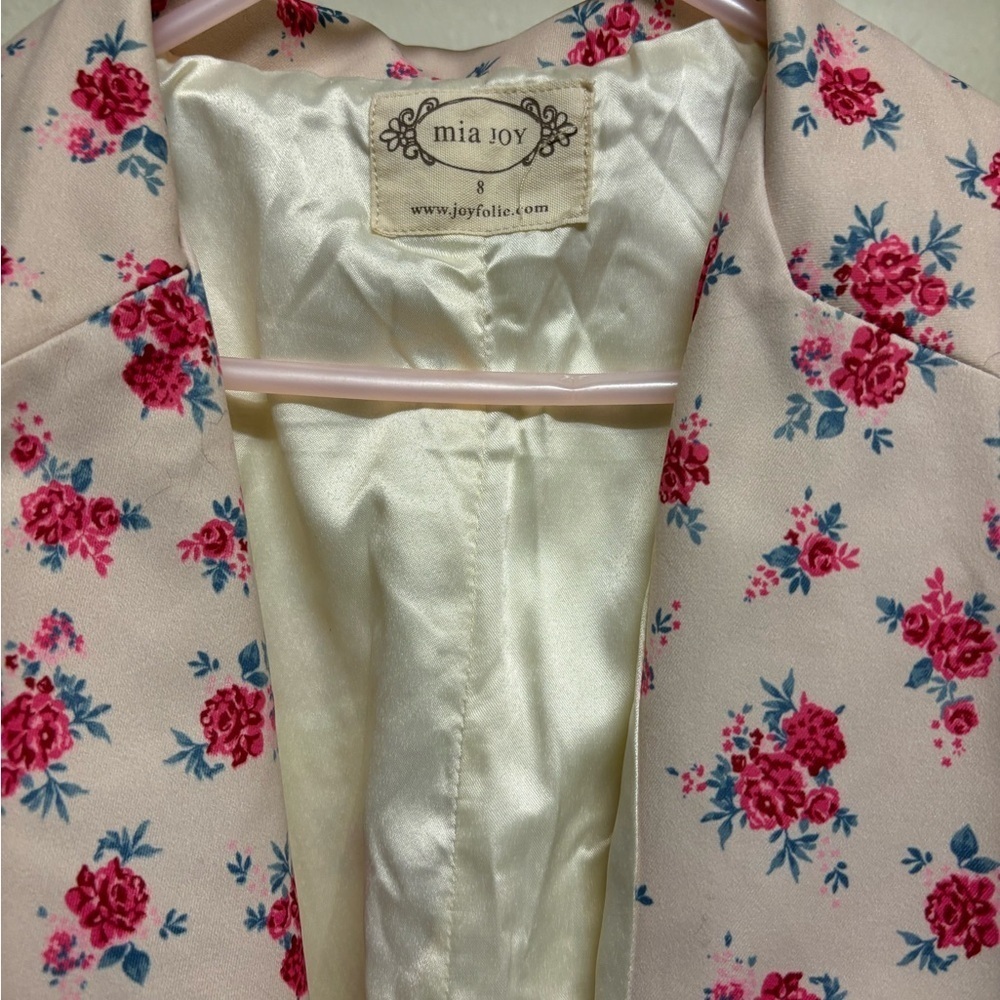 Mia Joy girl’s raincoat.  Floral print with satin lining - Picture 3 of 6